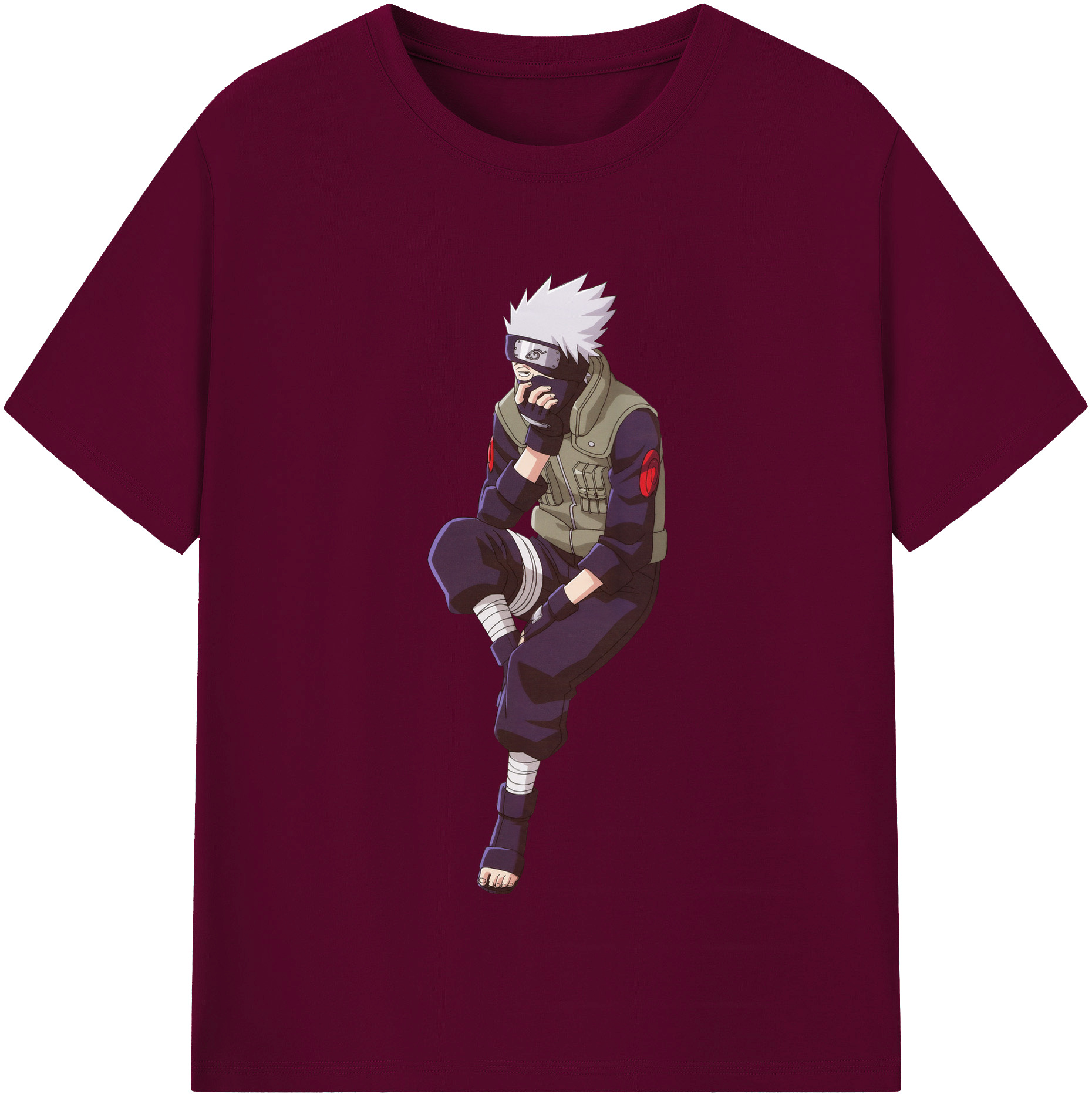 （画像用） NARUTO -ナルト- はたけ カカシ Hatake Kakashi レディースカジュアルプリントTシャツ（綿100％）